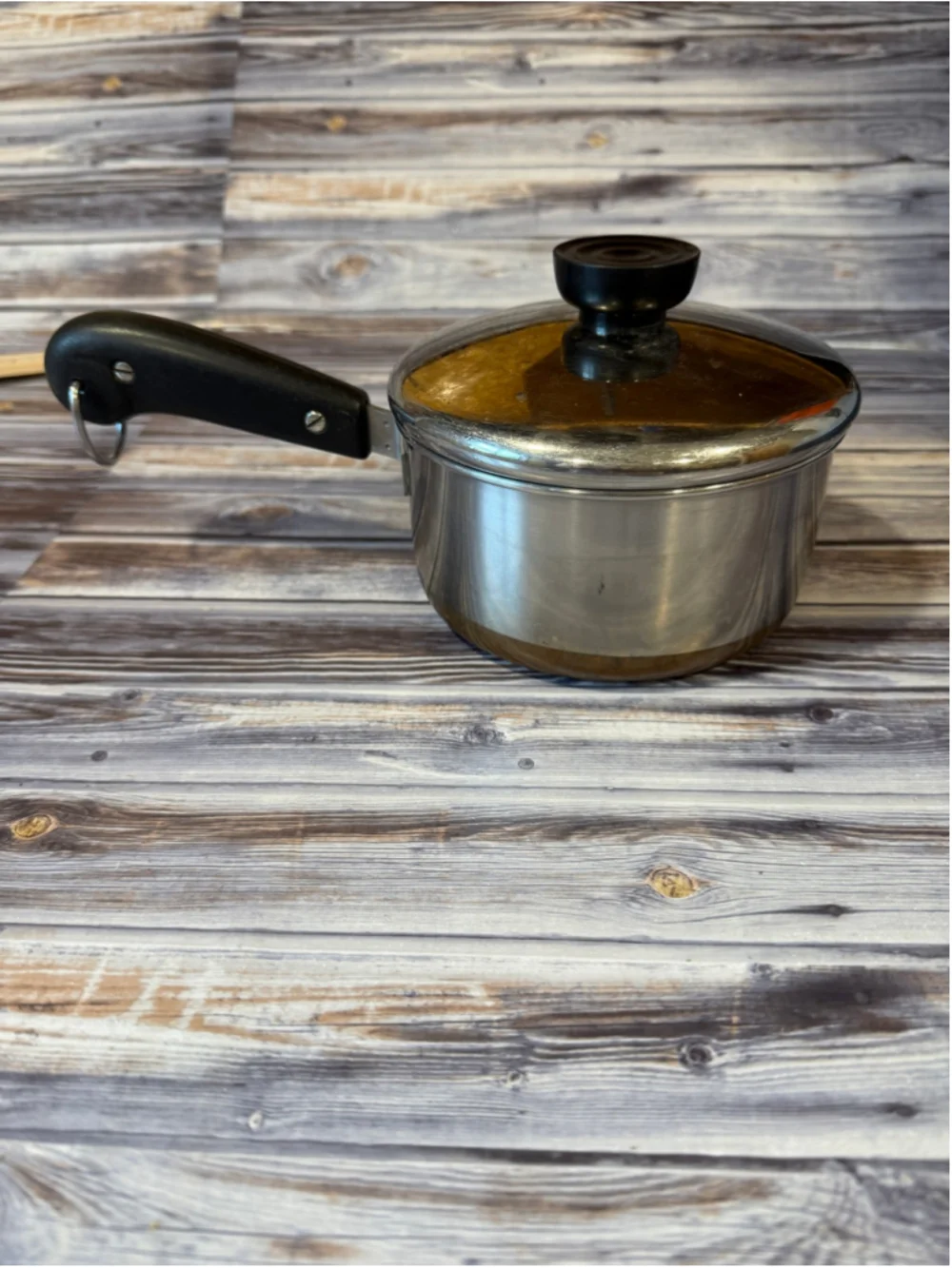 Revere Ware 1 1/2 Quart Copper bottom Sauce Pan w/Lid vintage USA